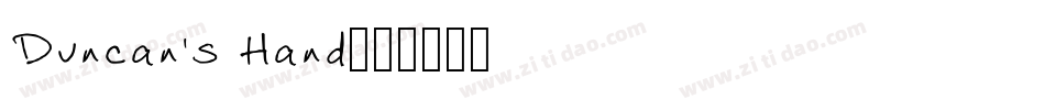 Duncan's Hand字体转换